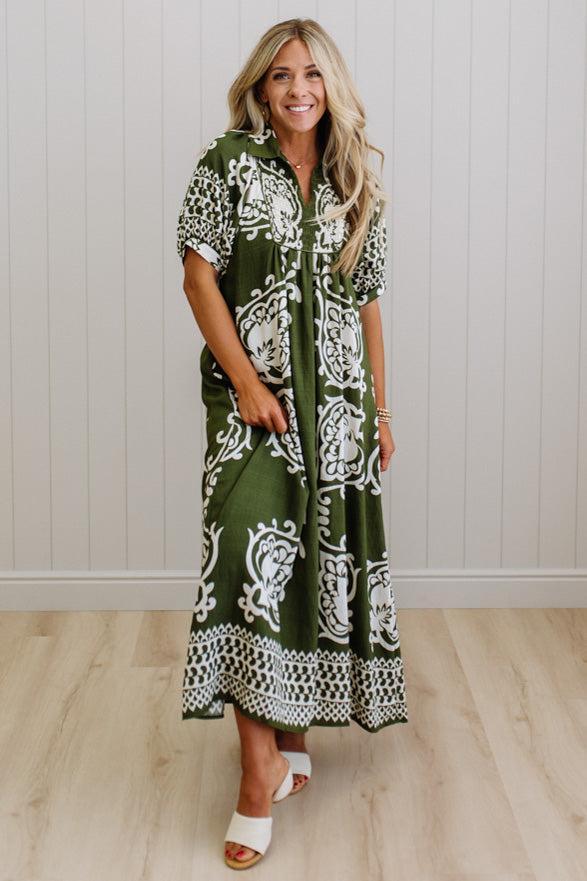 Shirley Printed Smocked Dress
