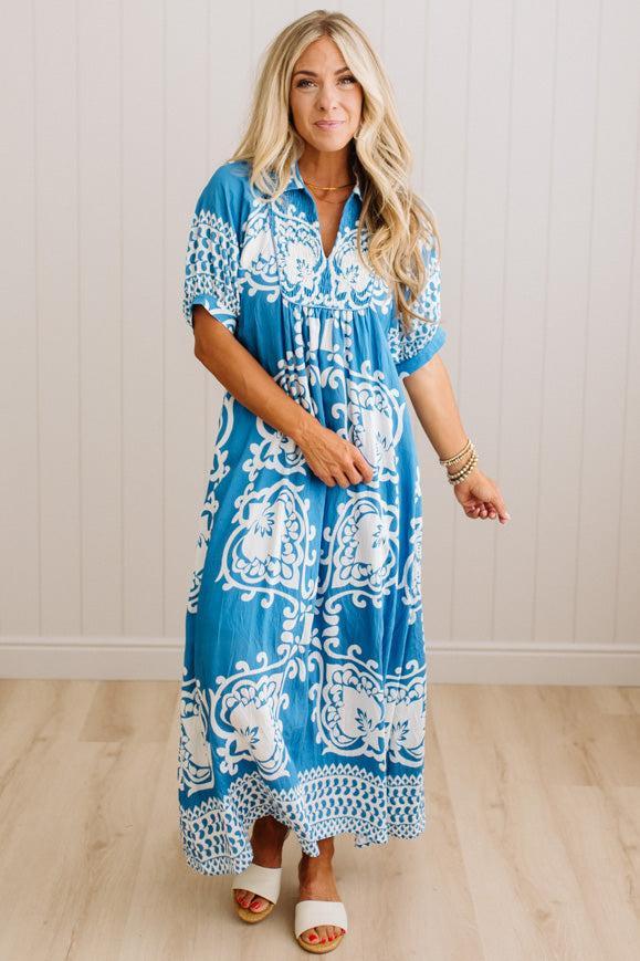 Shirley Printed Smocked Dress