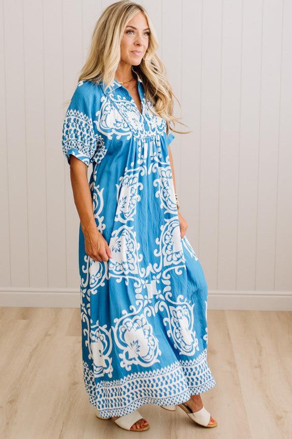 Shirley Printed Smocked Dress