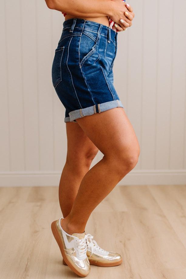 Sienna Seam Sided Rolled Shorts - RISEN