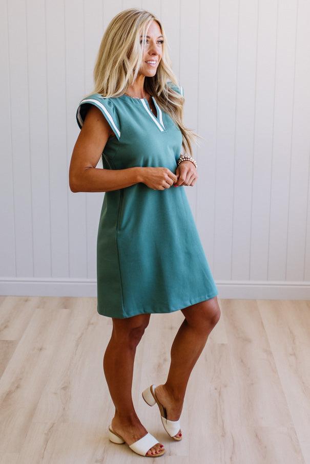Sienne Sporty Stripe Band Dress