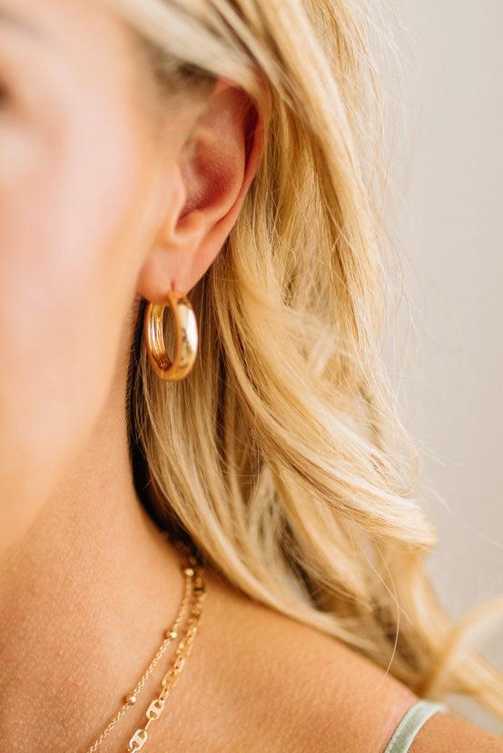Solid Snap Hoop Earrings