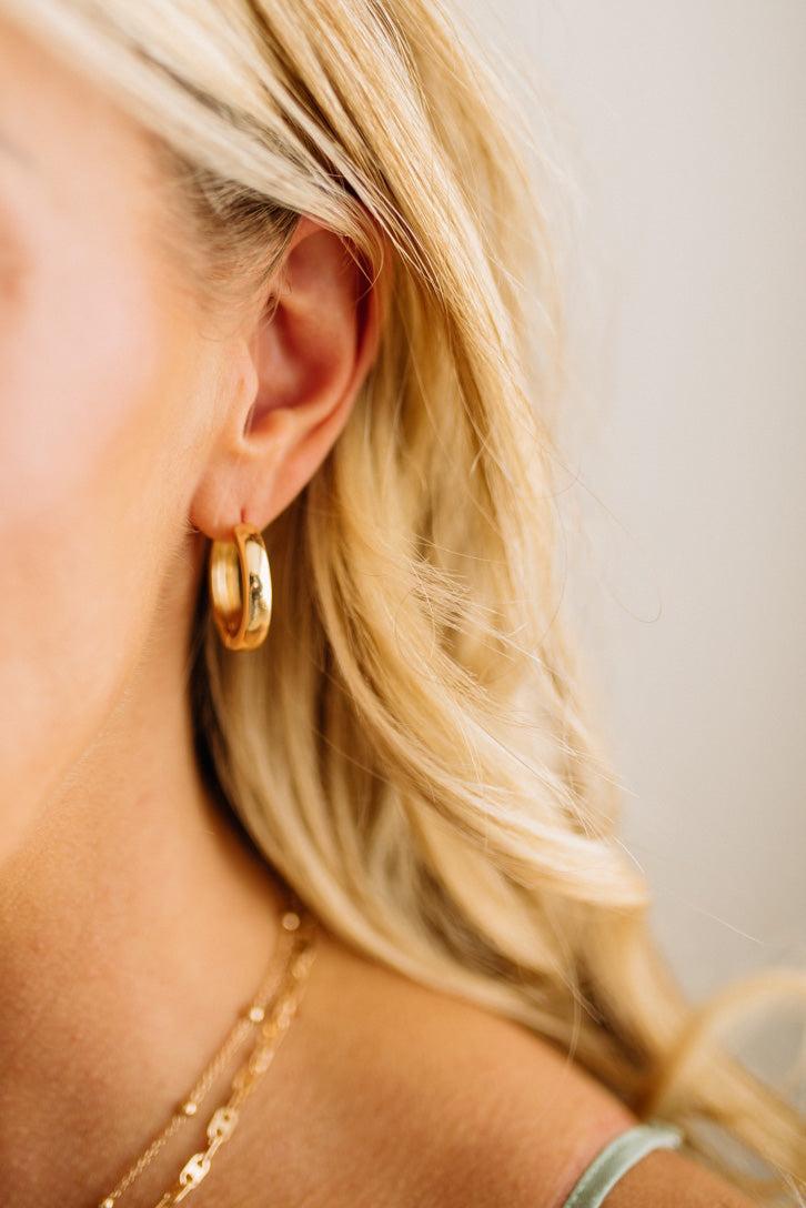 Solid Snap Hoop Earrings