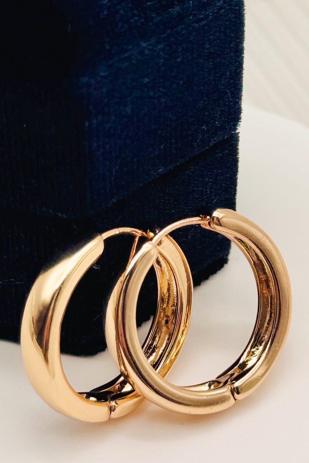 Solid Snap Hoop Earrings