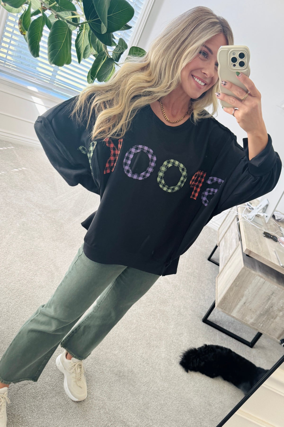 Spooky Gingham Pullover