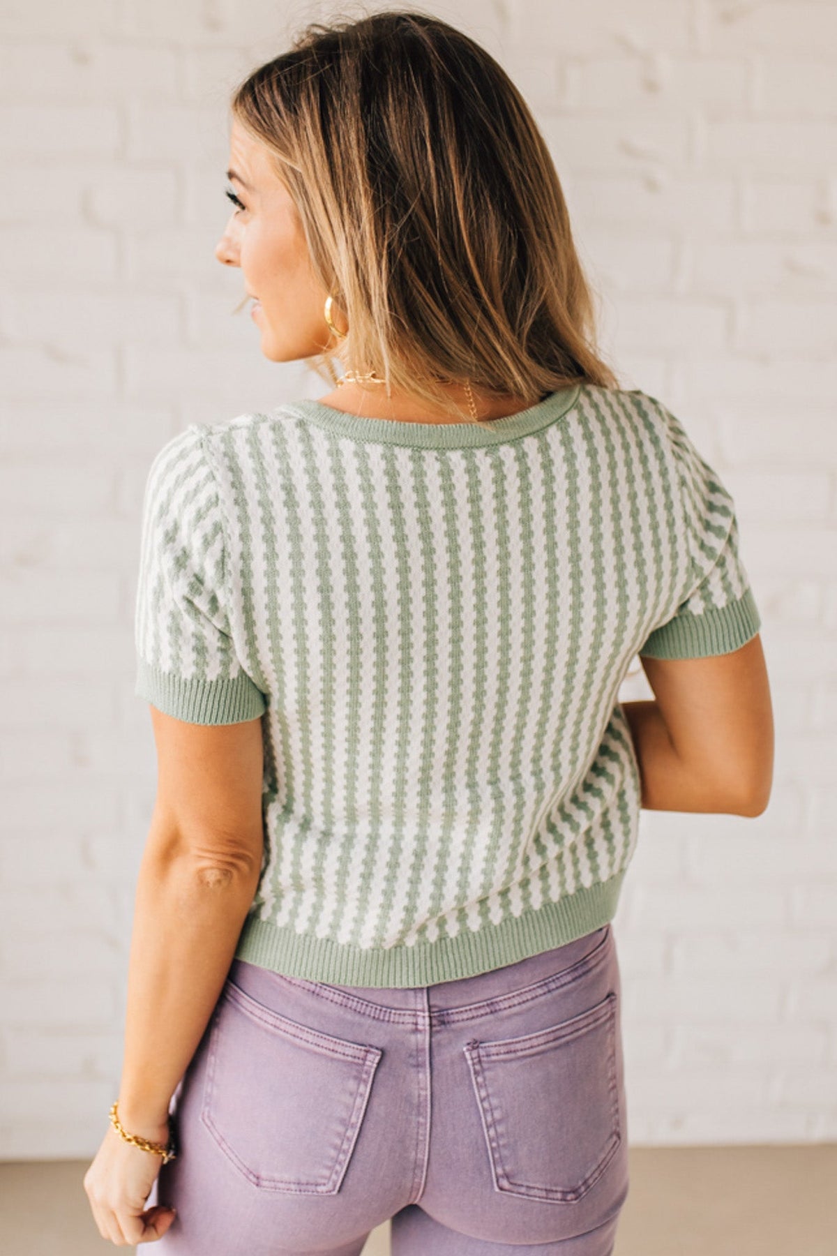 Sprout Double Tie Front Sweater Tee