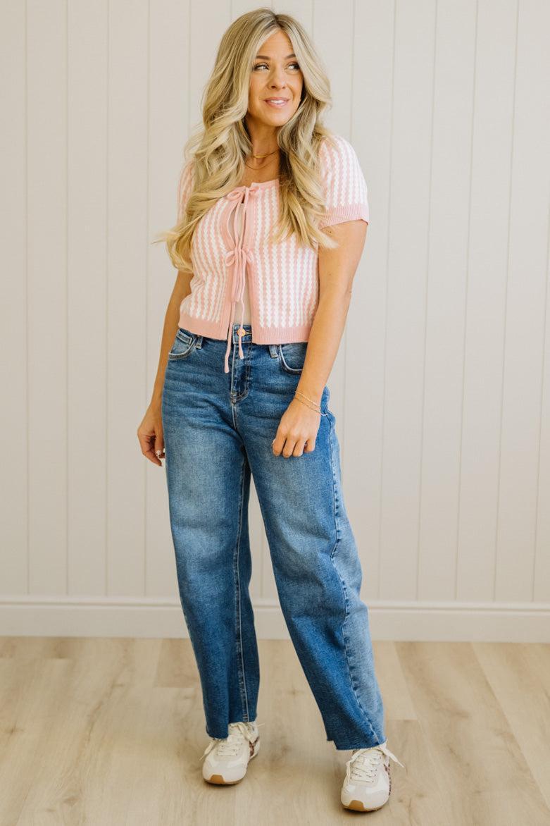 Sprout Double Tie Front Sweater Tee