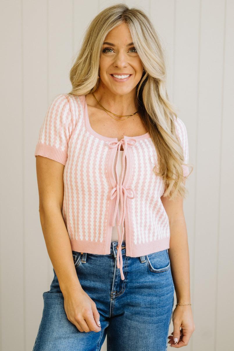Sprout Double Tie Front Sweater Tee