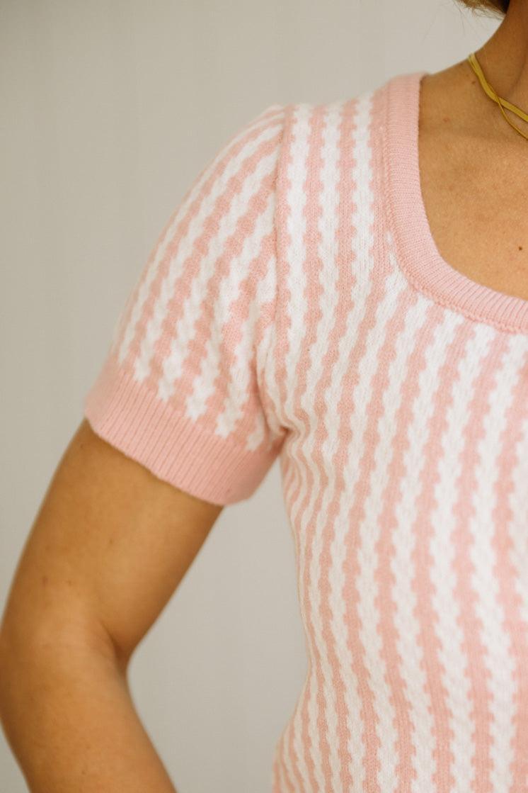 Sprout Double Tie Front Sweater Tee