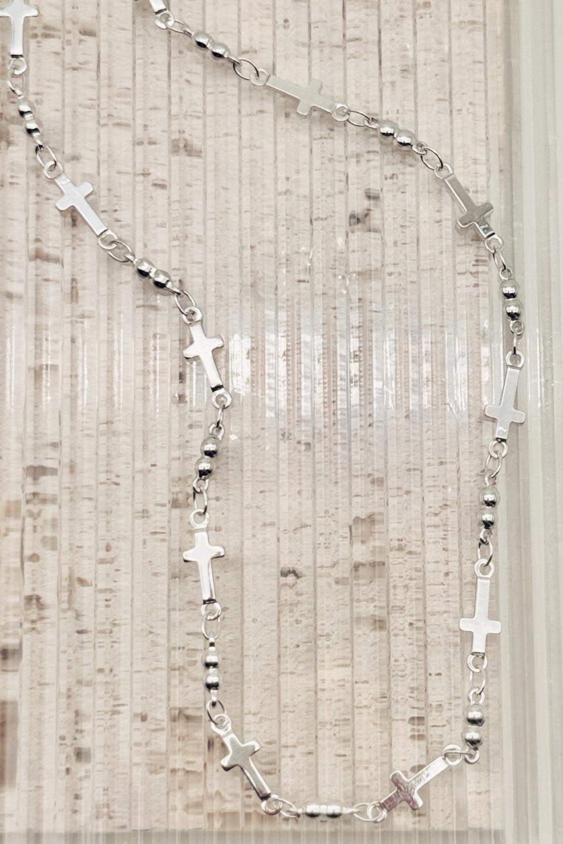 Stationed Cross Necklace