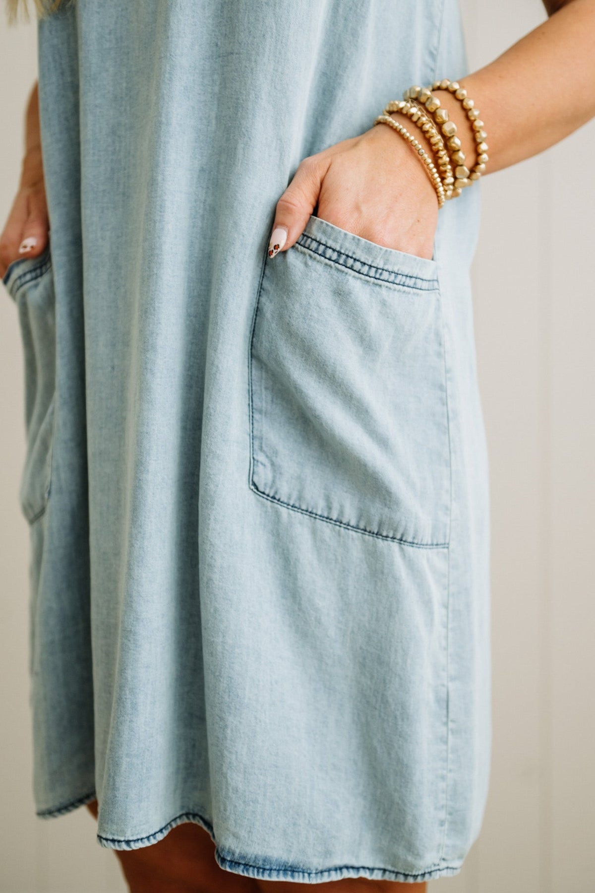 Stone Washed Mini Dress