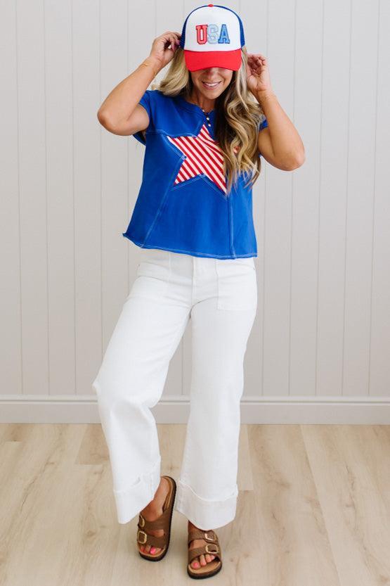 Striped Star Tee