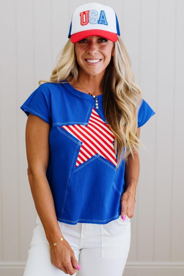 Striped Star Tee