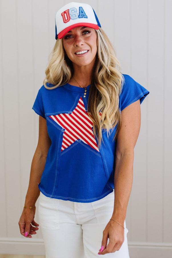Striped Star Tee