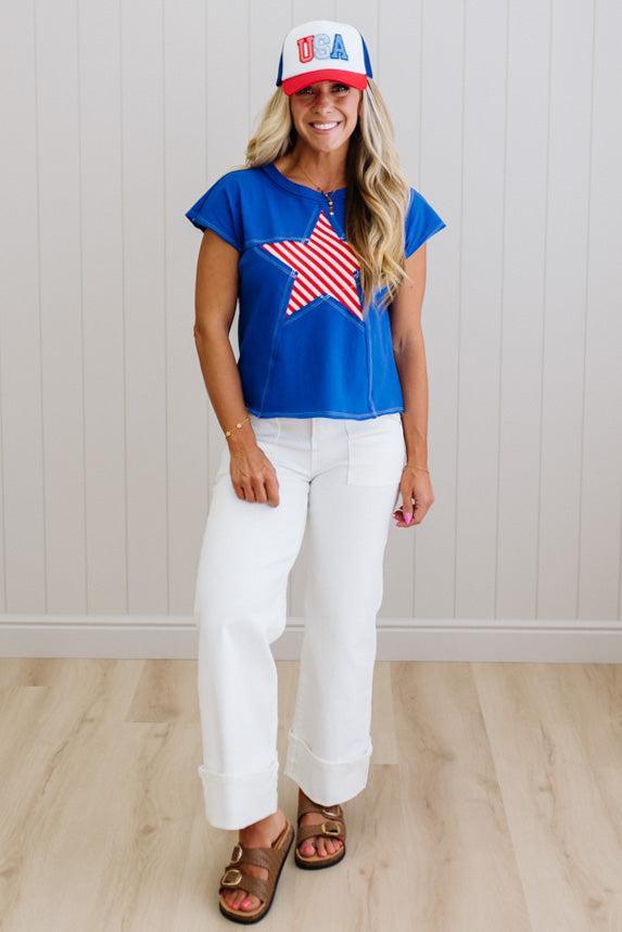 Striped Star Tee