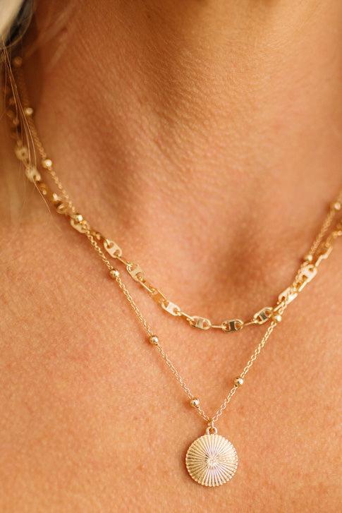 Sunburst Layered Necklace