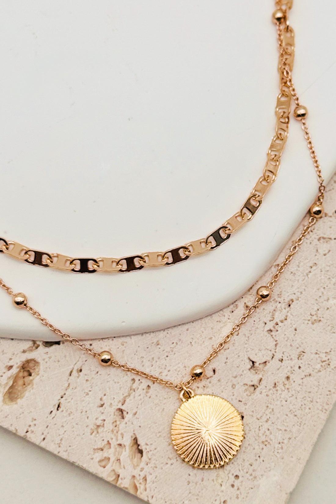 Sunburst Layered Necklace