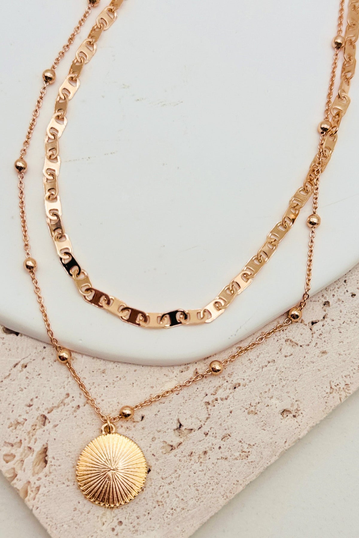 Sunburst Layered Necklace