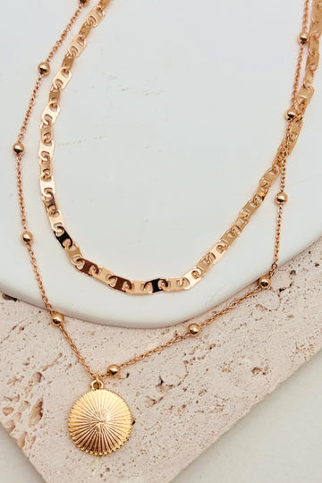 Sunburst Layered Necklace