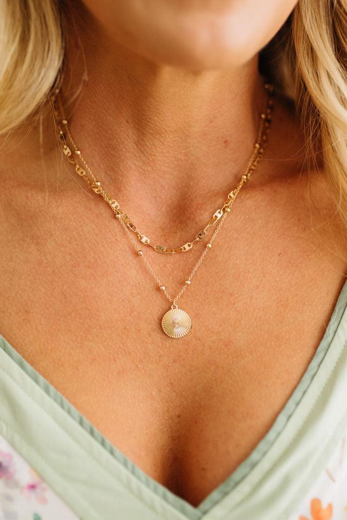 Sunburst Layered Necklace