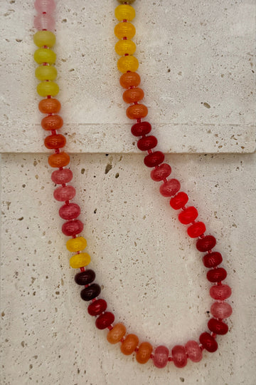 Sunset Acrylic Beaded Necklace