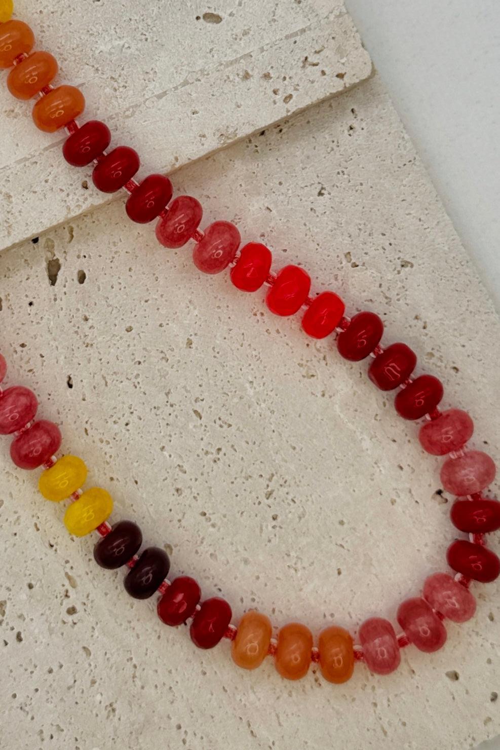 Sunset Acrylic Beaded Necklace