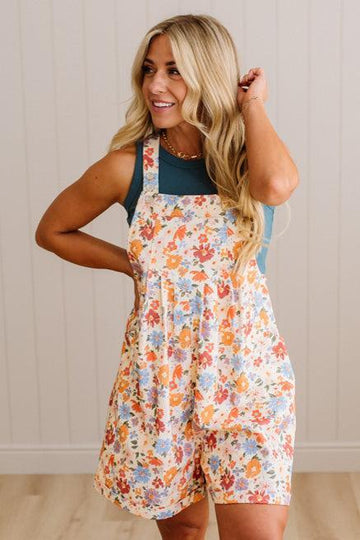 Sunset Floral Shortalls - BIBI