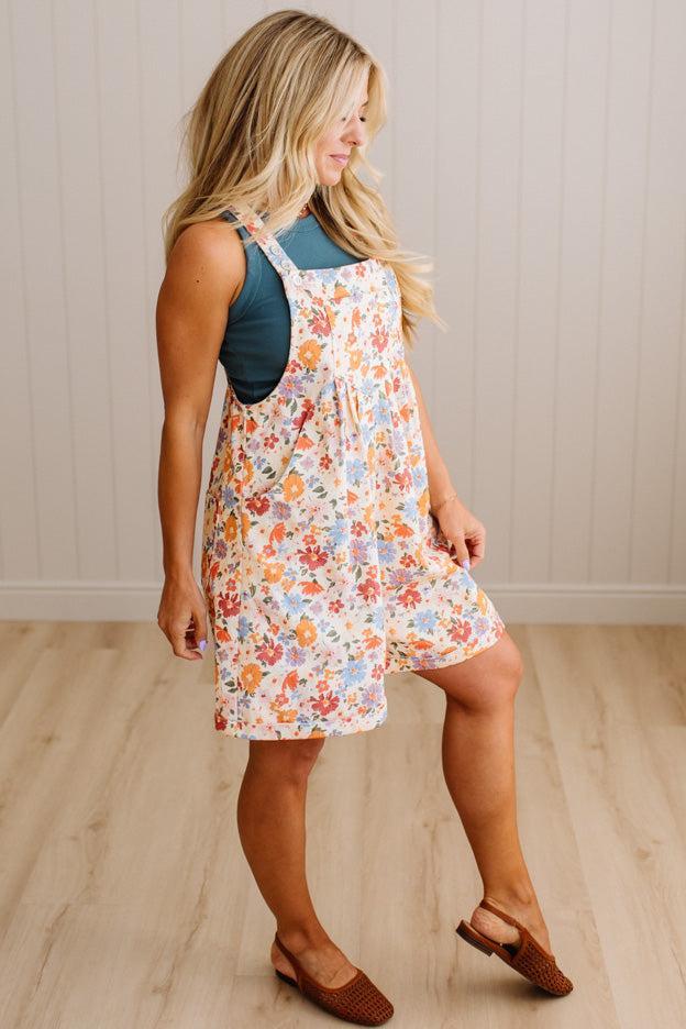 Sunset Floral Shortalls - BIBI