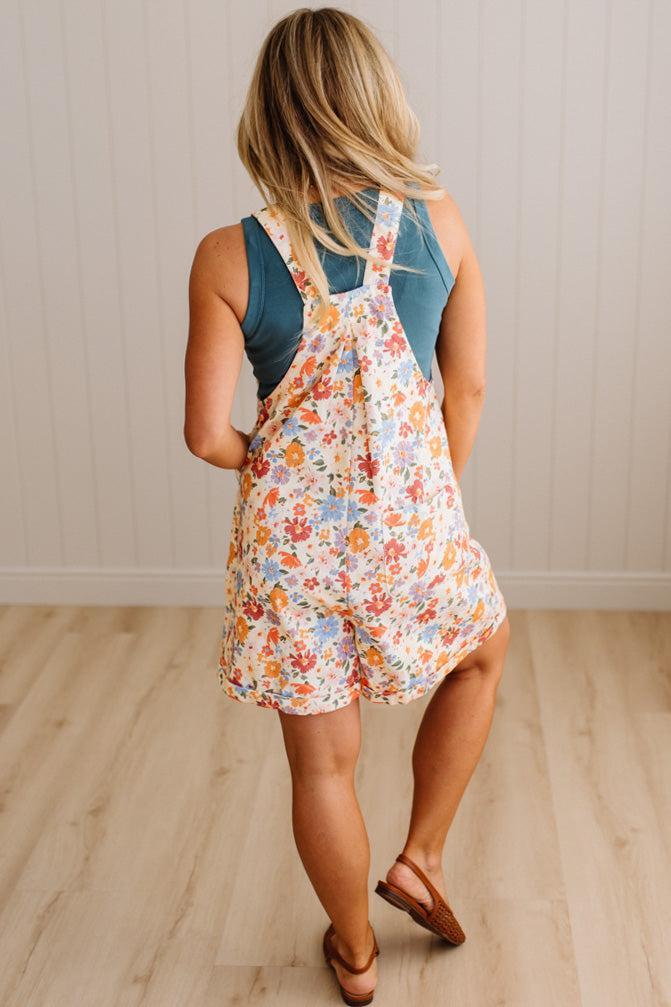 Sunset Floral Shortalls - BIBI