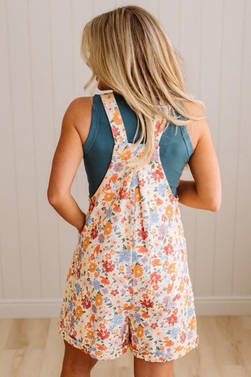 Sunset Floral Shortalls - BIBI