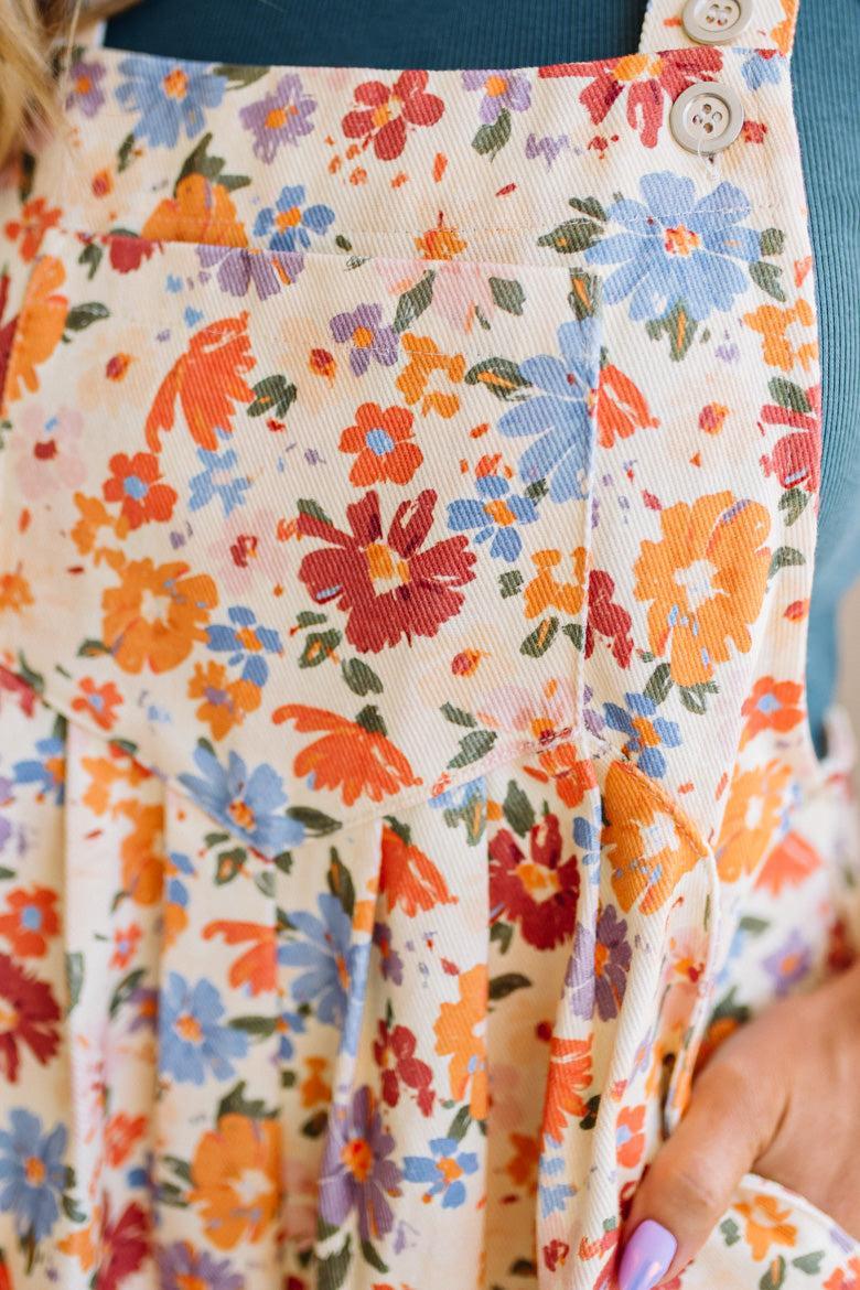 Sunset Floral Shortalls - BIBI
