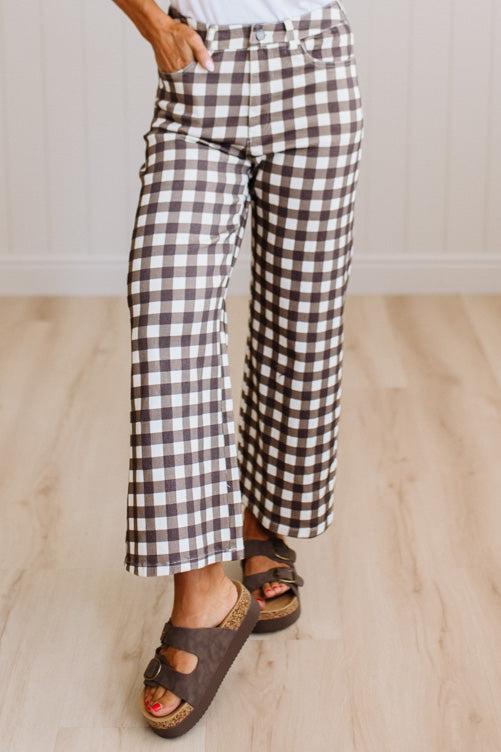 Tabby Gingham Cropped Pants - ANNIEWEAR