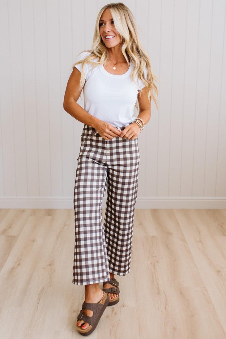 Tabby Gingham Cropped Pants - ANNIEWEAR