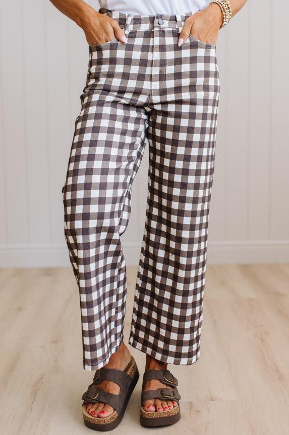 Tabby Gingham Cropped Pants - ANNIEWEAR