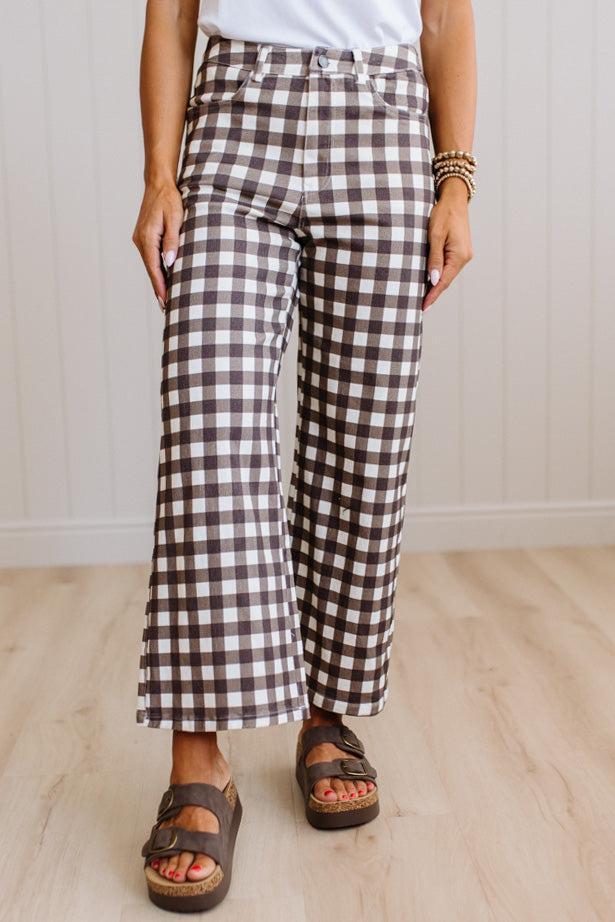 Tabby Gingham Cropped Pants - ANNIEWEAR