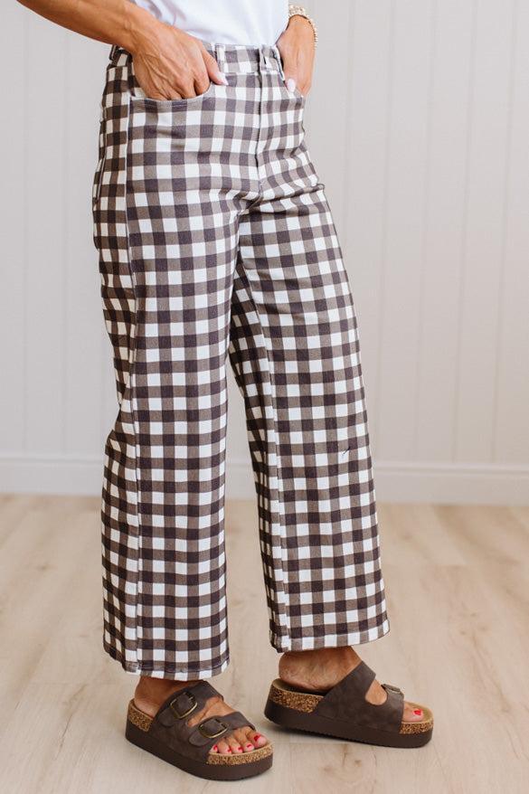 Tabby Gingham Cropped Pants - ANNIEWEAR
