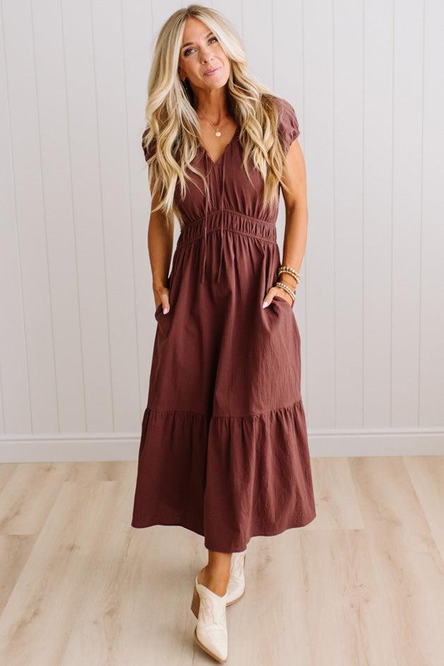 Tanya Tie Front Midi Dress
