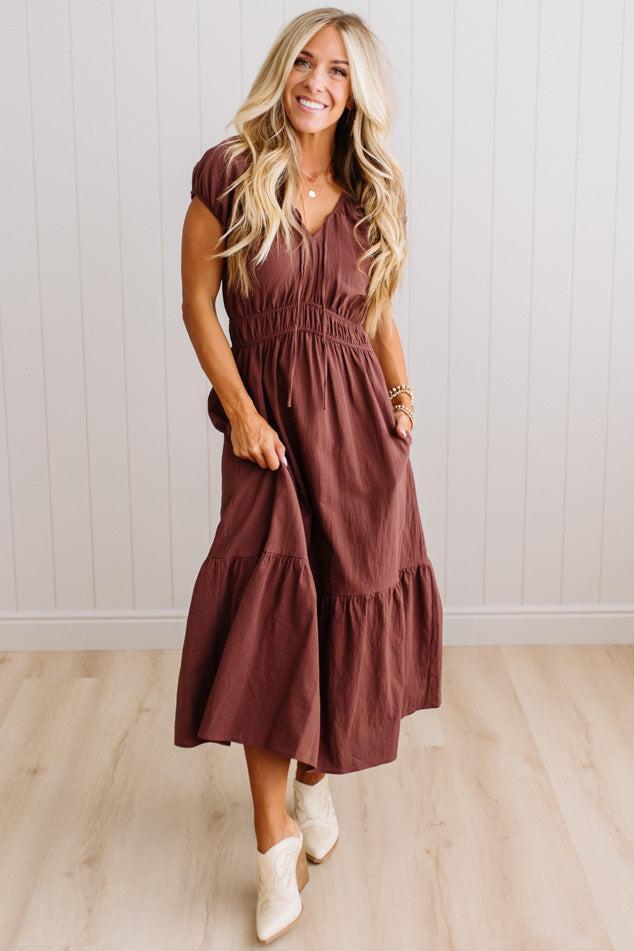 Tanya Tie Front Midi Dress