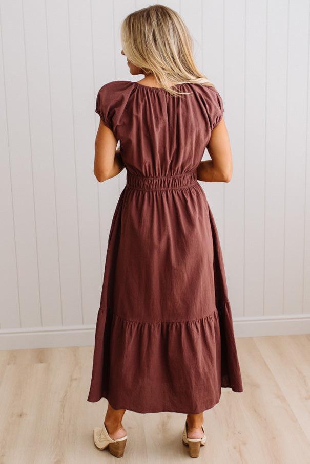 Tanya Tie Front Midi Dress