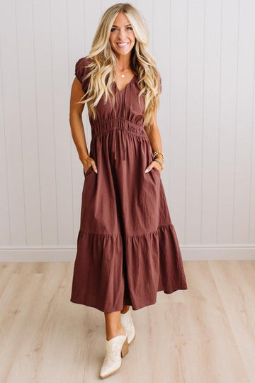 Tanya Tie Front Midi Dress