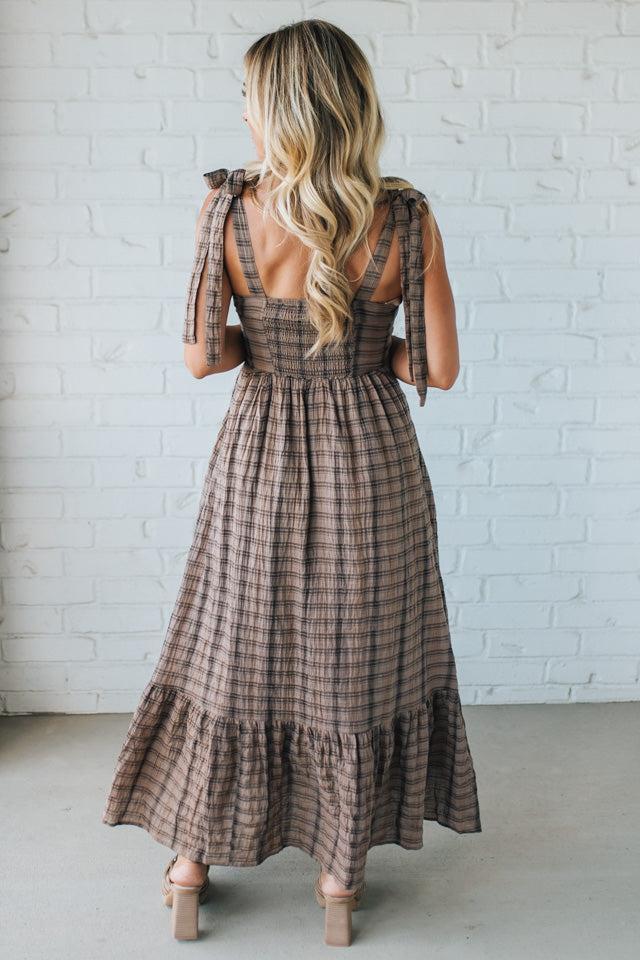 Tartan Cotton Maxi Dress