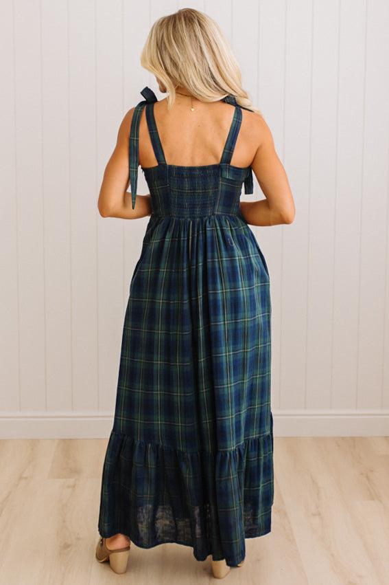 Tartan Cotton Maxi Dress