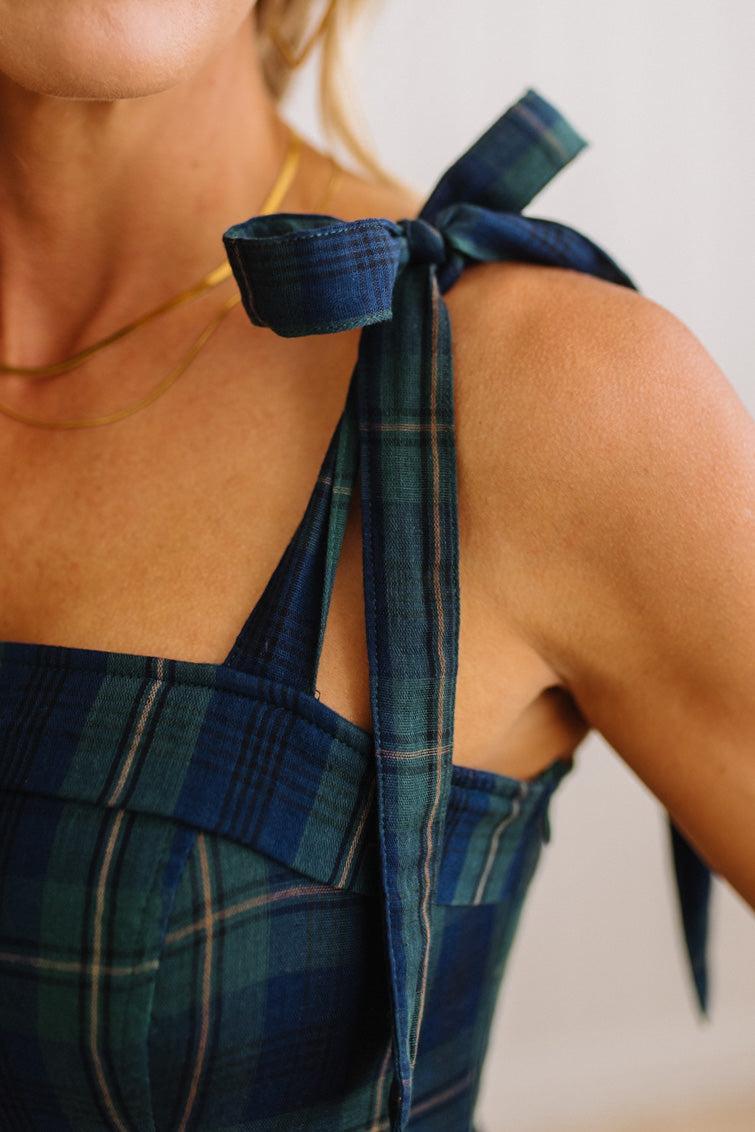 Tartan Cotton Maxi Dress