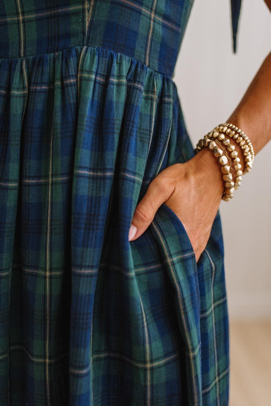 Tartan Cotton Maxi Dress