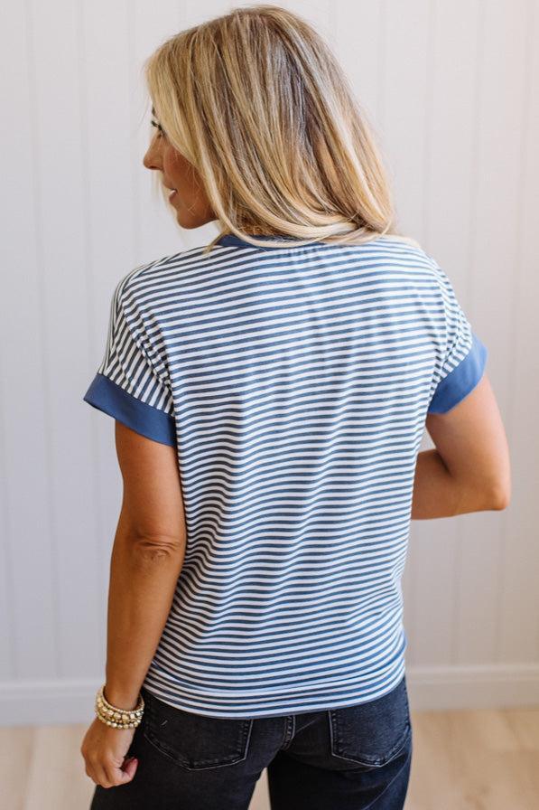 Tena Trimmed Stripe Top