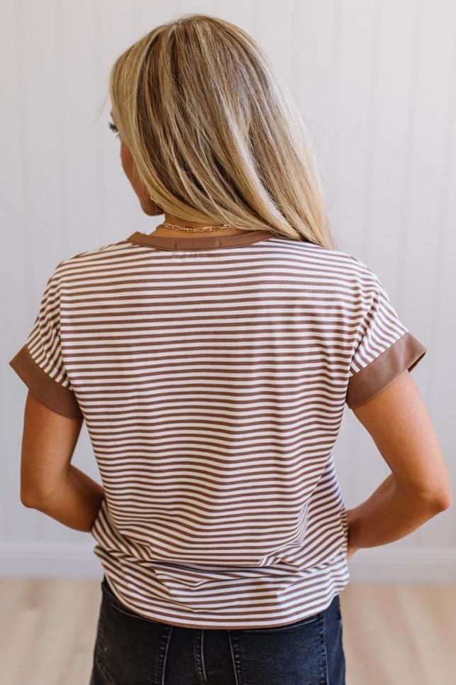 Tena Trimmed Stripe Top