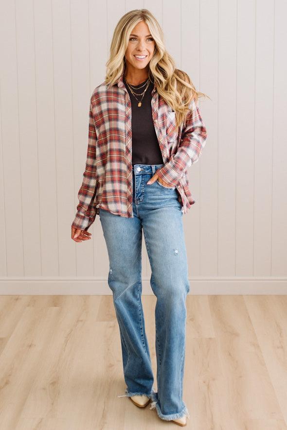 Tess Flannel Plaid Top