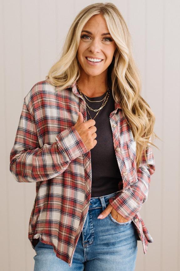 Tess Flannel Plaid Top