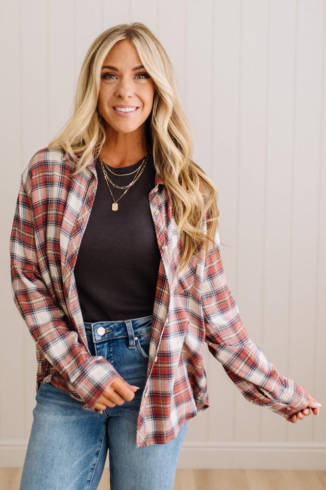 Tess Flannel Plaid Top