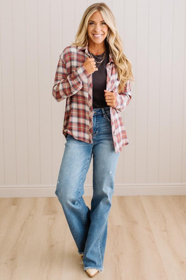 Tess Flannel Plaid Top